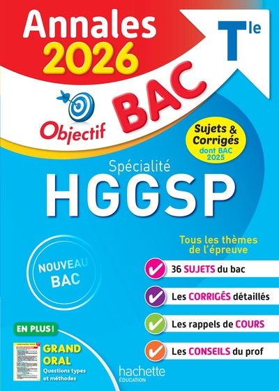 Picture of Annales Objectif BAC 2026 - Spécialité HGGSP Tle - sujets et corrigés