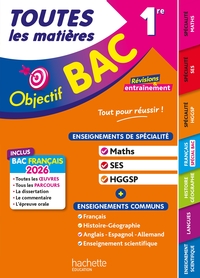 Picture of Objectif BAC 2026 - Toutes les matières 1re Spé Maths - SES - HGGSP + enseignements communs