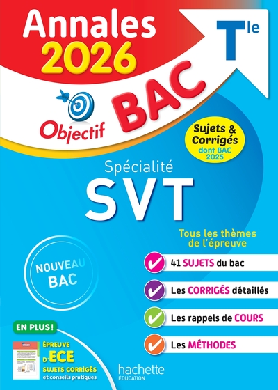 Image de Annales Objectif BAC 2026 - Spécialité SVT Tle - sujets et corrigés