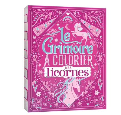 Picture of Le grimoire des licornes à colorier -  avec paillettes