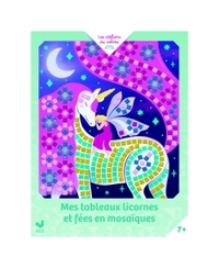 Image de Mes tableaux licornes et fées en mosaïques - pochette avec accessoires