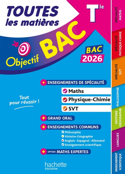 Image de Objectif BAC 2026 - Toutes les matières Tle Spé Maths-Physique-chimie - SVT + enseignements communs