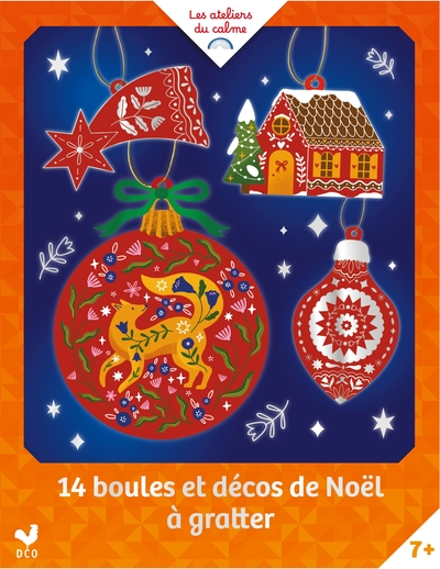 Image de 14 boules et décos de Noel à gratter