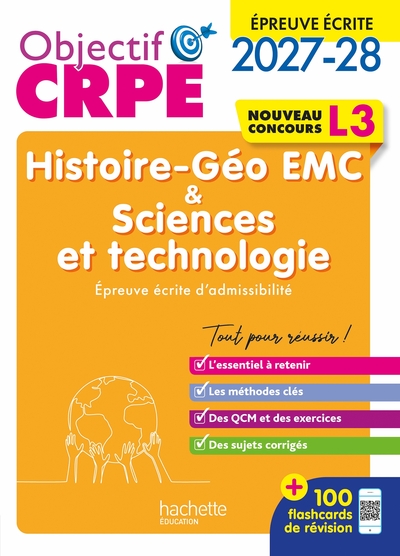 Picture of Objectif CRPE 2027-2028 - Sciences et technologie, Histoire Géographie EMC - L3