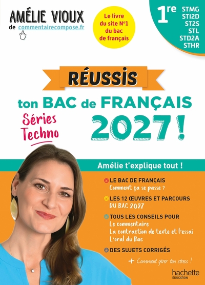 Image de Réussis ton Bac de français 2027 avec Amélie Vioux  - 1res STMG - STI2D - ST2S - STL - STD2A - STHR