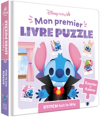 Image de DISNEY BABY - Mon Premier Livre Puzzle - 4 pièces - Stitch fait la fête