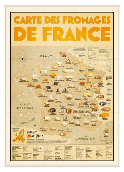 Image de Carte des fromages de France