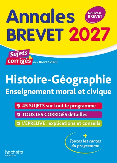 Picture of Annales Brevet 2027 - Histoire-géo-EMC 3e - sujets et corrigés