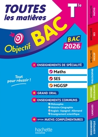 Picture of Objectif BAC 2026 - Toutes les matières Tle Spé Maths - SES - HGGSP + enseignements communs