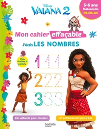 Image de Disney - Vaiana 2  - Mon cahier effaçable - J'écris les nombres (3-6 ans)