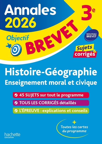 Image de Annales Brevet 2026 - Histoire-géo-EMC 3e - sujets et corrigés
