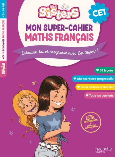 Picture of Les Sisters Mon super-cahier de maths et français CE1