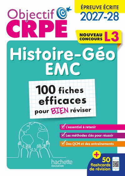 Picture of Objectif CRPE 2027-2028 - Histoire Géographie EMC - 100 fiches efficaces pour bien réviser - L3