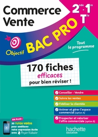 Picture of Objectif Bac Pro Métiers du commerce et de la vente (2de -1re-Term) - Fiches de révision - Bac 2027