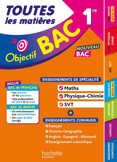 Image de Objectif BAC TLM 1re Spé Maths Physique-chimie SVT enseignements communs BAC 2027