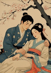 Picture of Con-Hon Manga Notizbuch A4   100 Seiten blanko   Prinz und Prinzessin   FSC-Papier