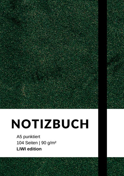 Picture of Notizbuch A5 punktiert grün - 100 Seiten 90g/m² - Soft Cover - FSC Papier