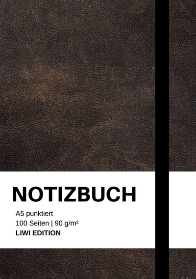 Picture of Notizbuch A5 punktiert - 100 Seiten 90g/m² - Soft Cover Schwarz - FSC Papier