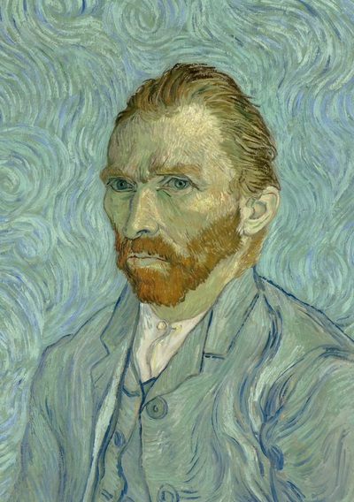 Picture of Notizbuch A5 blanko Softcover - 100 Seiten - Motiv Selbstporträt Vincent van Gogh - 90g/m² - FSC Papier