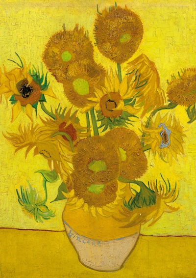 Picture of Notizbuch A4 blanko - Softcover Motiv Sonnenblumen Vincent van Gogh - 100 Seiten - FSC Papier