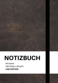 Picture of Notizbuch A4 kariert - 100 Seiten Soft Cover schwarz - FSC Papier