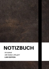Picture of Notizbuch A4 dotted - 100 Seiten Soft Cover - schwarz - FSC Papier
