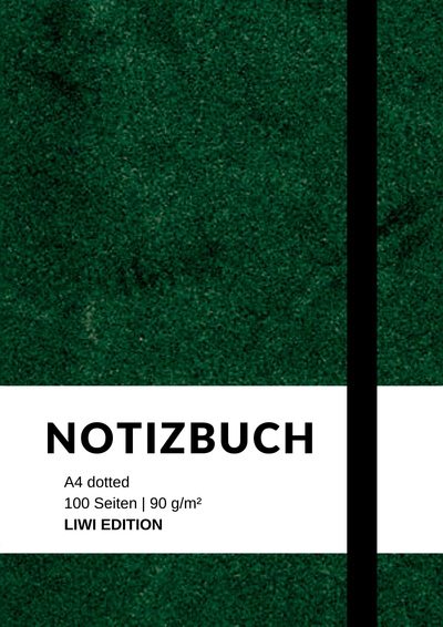 Picture of Notizbuch A4 dotted - 100 Seiten Soft Cover - grün - FSC Papier