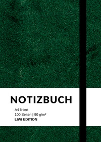 Picture of Notizbuch A4 liniert grün - 100 Seiten Soft Cover - FSC Papier