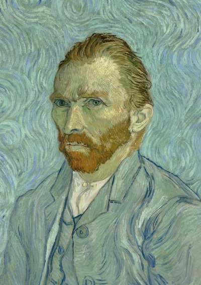 Picture of Notizbuch A5 blanko - 100 Seiten 90g/m² - Hardcover Motiv Selbstporträt Vincent van Gogh - FSC Papier