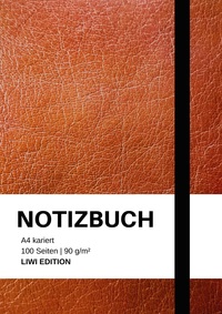 Picture of Notizbuch A4 kariert - 100 Seiten Soft Cover braun - FSC Papier