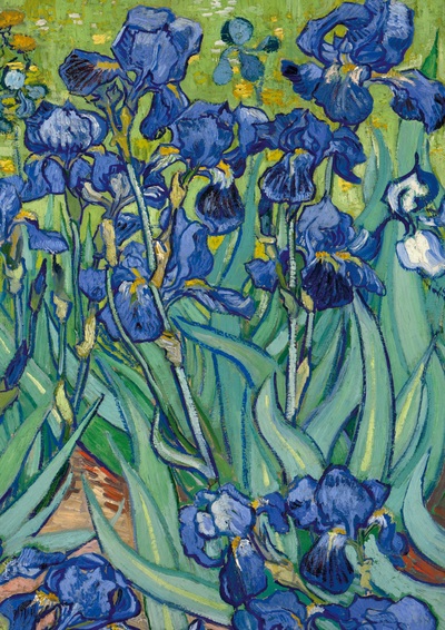 Picture of Notizbuch A4 blanko Hardcover - Motiv "Schwertlilien" (Irises) Vincent van Gogh - 100 Seiten - FSC Papier