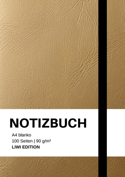 Picture of Notizbuch A4 blanko gold - 100 Seiten Soft Cover - FSC Papier