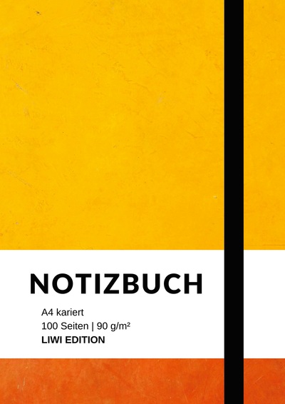 Picture of Notizbuch A4 kariert - 100 Seiten Soft Cover - FSC Papier