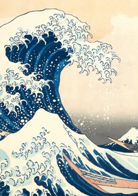 Picture of Notizbuch A4 blanko Hardcover Japan - Motiv Die große Welle vor Kanagawa - Katsushika Hokusai - 100 Seiten - FSC Papier