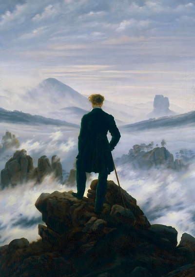 Picture of Caspar David Friedrich 'Der Wanderer über dem Nebelmeer' Notizbuch A5 kariert - 100 Seiten 90g/m² - Soft Cover - FSC Papier