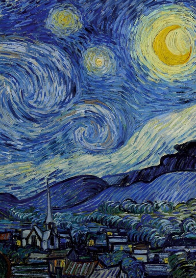 Picture of Notizbuch A4 liniert - 100 Seiten Soft Cover - van Gogh Sternennacht - FSC Papier