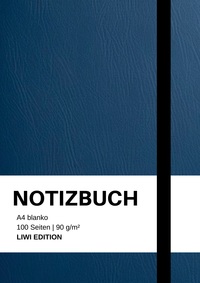Picture of Notizbuch A4 blanko blau - 100 Seiten Soft Cover - FSC Papier