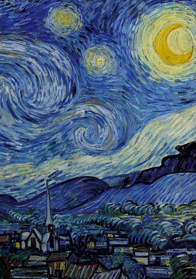 Picture of Vincent van Gogh 'Sternennacht' - Notizbuch A5 gepunktet - 100 Seiten 90g/m² - Soft Cover - FSC Papier