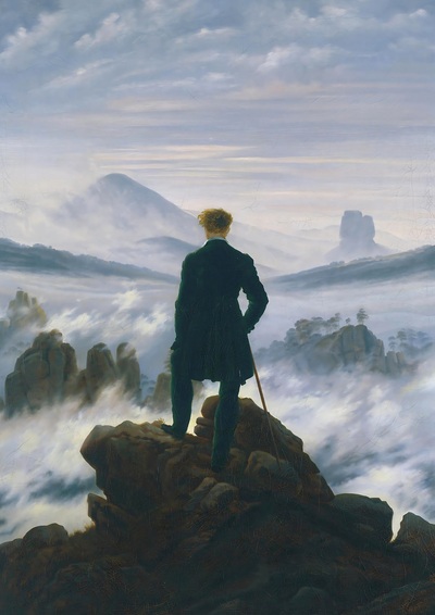 Picture of Notizbuch A4 kariert - 100 Seiten Soft Cover - Caspar David Friedrich: Der Wanderer über dem Nebelmeer