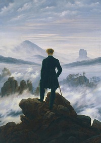 Picture of Notizbuch A4 kariert - 100 Seiten Soft Cover - Caspar David Friedrich: Der Wanderer über dem Nebelmeer