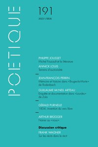 Picture of Poétique, n° 191