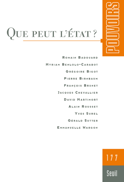 Picture of Pouvoirs, n°177. Que peut l'État ?