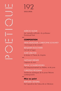 Picture of Poétique, n° 192
