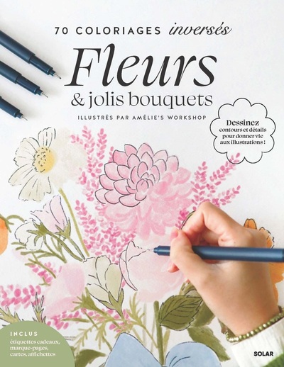 Picture of 70 Coloriage inversé : Fleurs et jolis bouquets