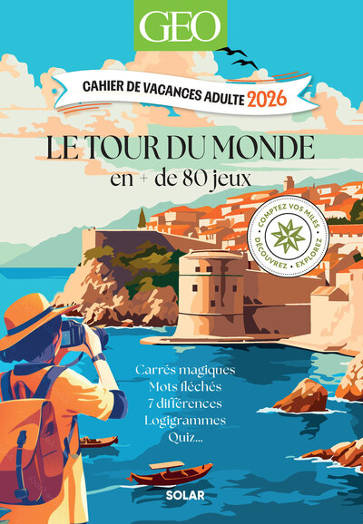 Image de Cahier de vacances GEO 2026 - Tour du monde en 80 jeux