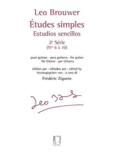 Image de LEO BROUWER : ETUDES SIMPLES - ESTUDIOS SENCILLOS (SERIE 2) NOS. 6-10 - POUR GUITARE