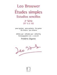 Image de LEO BROUWER : ETUDES SIMPLES - ESTUDIOS SENCILLOS (SERIE 2) NOS. 6-10 - POUR GUITARE