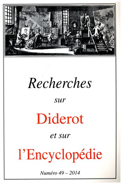 Picture of Revue Recherches sur Diderot et sur l’Encyclopédie 49 - 2014