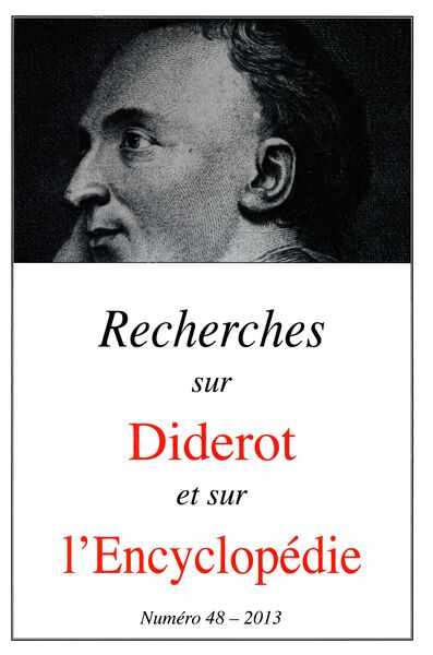 Picture of Revue Recherches sur Diderot et sur l’Encyclopédie 48 -2013