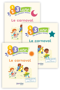 Picture of 1, 2, 3, Lune ! - Mes premières lectures - Le Carnaval (pack 1 album soleil + 1 album étoile + 1 album lune)
